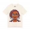 Empowering Woman with Locs White T-Shirt - Black Girl Art Tee, Afrocentric Fashion - Image 15