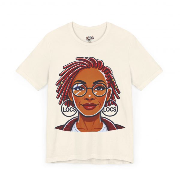 Empowering Woman with Locs White T-Shirt - Black Girl Art Tee, Afrocentric Fashion - Image 15