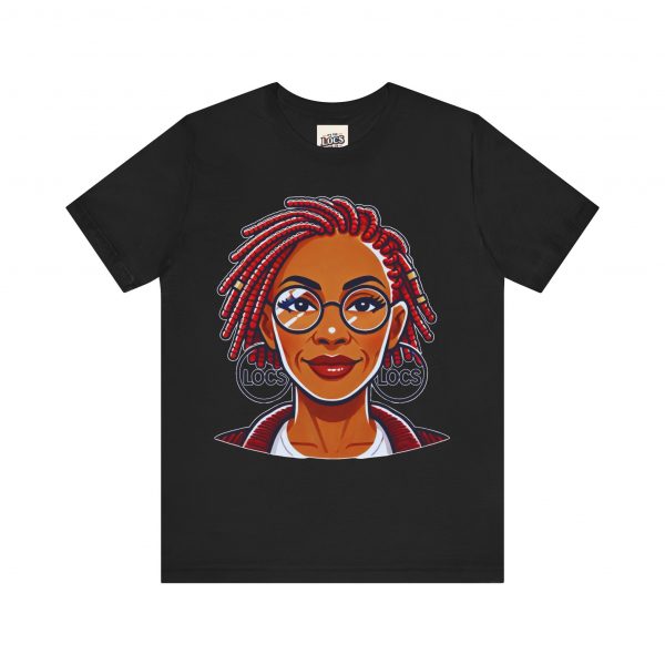 Empowering Woman with Locs White T-Shirt - Black Girl Art Tee, Afrocentric Fashion - Image 9