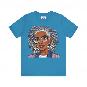 Empowering Woman with Locs T-Shirt - Black Girl Art Tee, Afrocentric Fashion