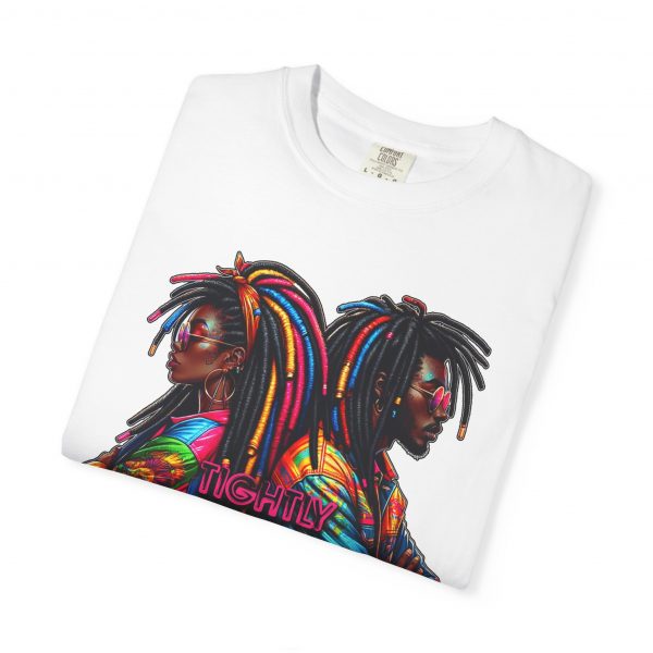 Embrace the Vibrance: Unisex 'Tightly Loc'd' Tee with Electrifying Afrocentric Design - Image 3