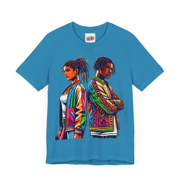 Vibrant Duo Locs T-Shirt – Bold and Beautiful - Image 3