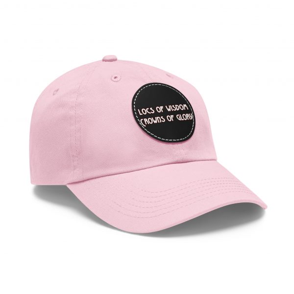 Pink Cap with Round Patch | Locs of Wisdom | Crowns of Glory | Inspirational Design - Image 66