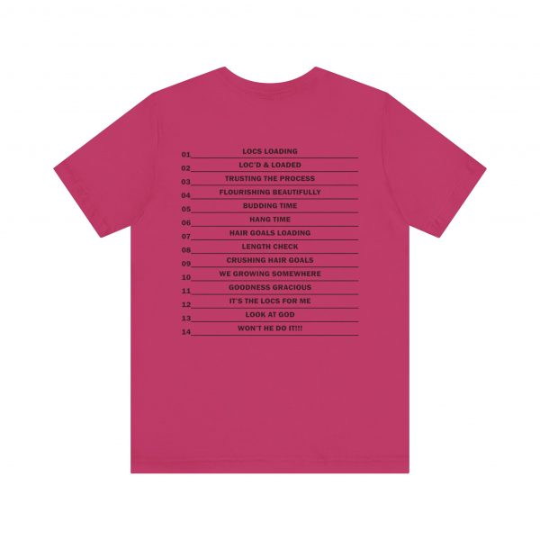 Copy of Stylish "It's the LOCS for Me" T-Shirt with Colorful Leopard Print and Hair Length Levels on Back - Image 34