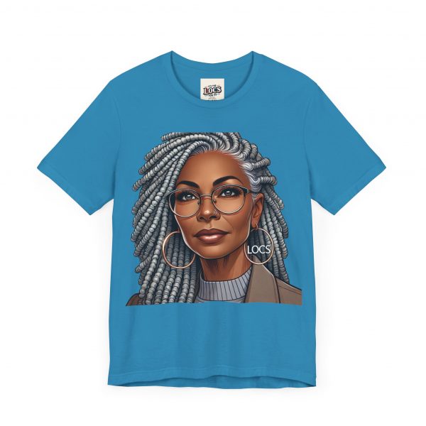 Empowering Woman with Locs T-Shirt - Black Girl Art Tee, Afrocentric Fashion - Image 3