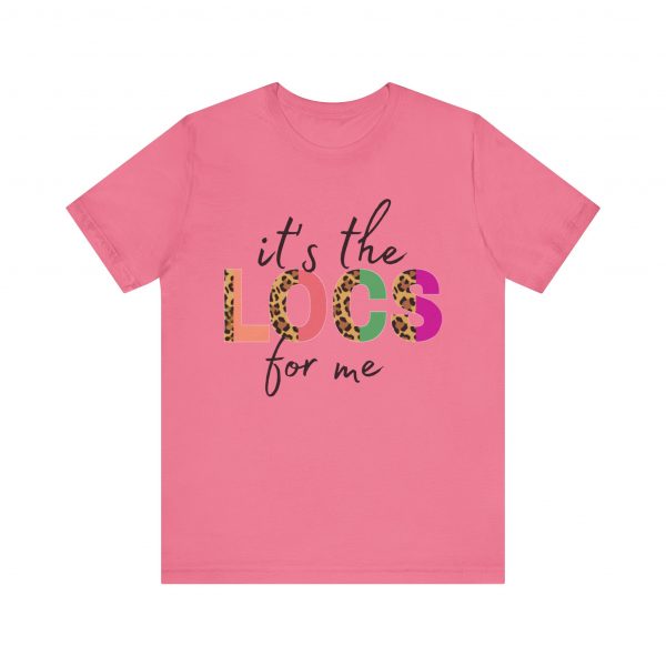 Stylish "It's the LOCS for Me" T-Shirt with Colorful Leopard Print and Hair Length Levels on Back - Image 49