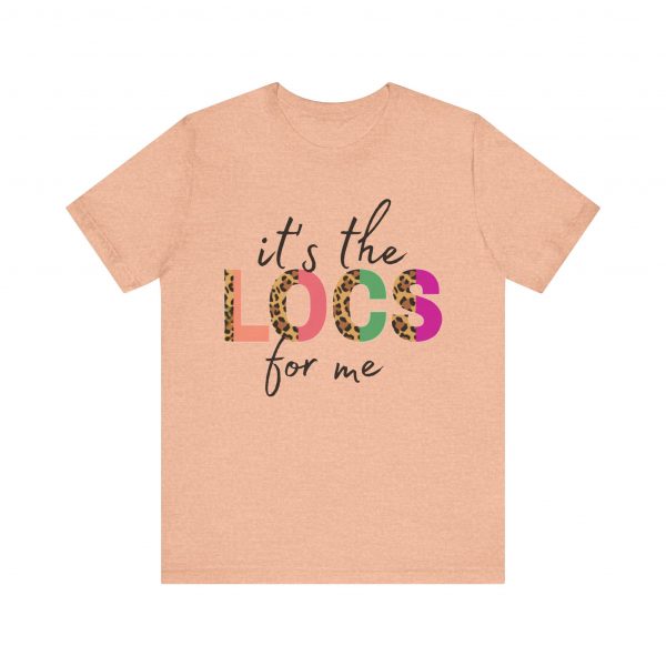 Stylish "It's the LOCS for Me" T-Shirt with Colorful Leopard Print and Hair Length Levels on Back - Image 41