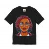Empowering Woman with Locs White T-Shirt - Black Girl Art Tee, Afrocentric Fashion - Image 11