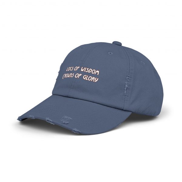 Pink Distressed Cap with Inspirational Embroidery | Locs of Wisdom | Crowns of Glory - Image 14