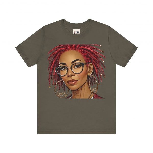 Empowering Woman with Locs White T-Shirt - Black Girl Art Tee, Afrocentric Fashion - Image 5