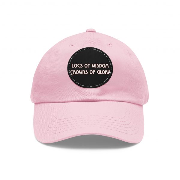 Pink Cap with Round Patch | Locs of Wisdom | Crowns of Glory | Inspirational Design - Image 65