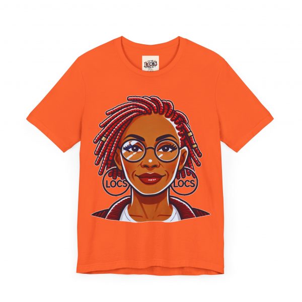 Empowering Woman with Locs White T-Shirt - Black Girl Art Tee, Afrocentric Fashion - Image 7