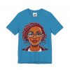 Empowering Woman with Locs White T-Shirt - Black Girl Art Tee, Afrocentric Fashion - Image 47