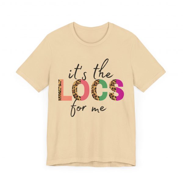 Stylish "It's the LOCS for Me" T-Shirt with Colorful Leopard Print and Hair Length Levels on Back - Image 23