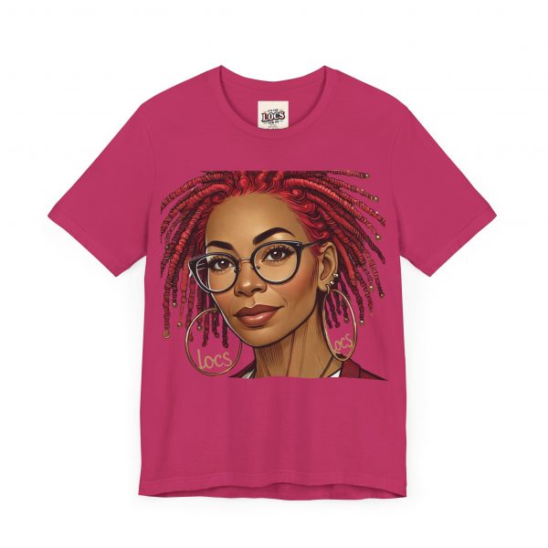 Empowering Woman with Locs White T-Shirt - Black Girl Art Tee, Afrocentric Fashion - Image 15
