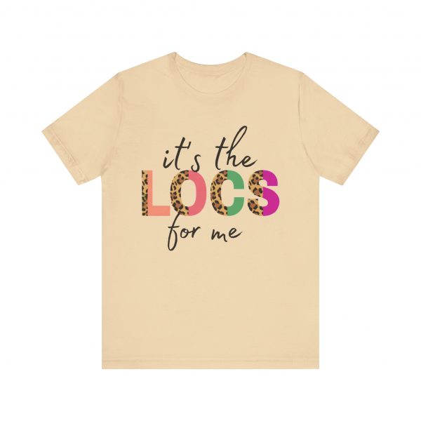 Stylish "It's the LOCS for Me" T-Shirt with Colorful Leopard Print and Hair Length Levels on Back - Image 21