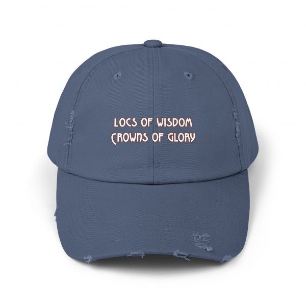 Pink Distressed Cap with Inspirational Embroidery | Locs of Wisdom | Crowns of Glory - Image 13