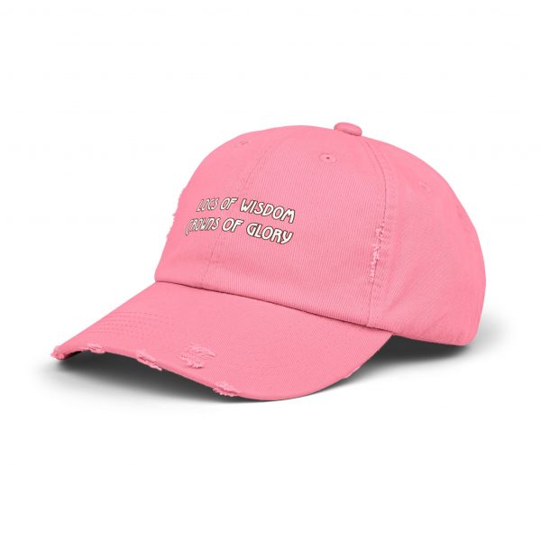 Pink Distressed Cap with Inspirational Embroidery | Locs of Wisdom | Crowns of Glory - Image 22
