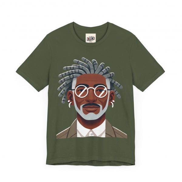 Stylish Elder with Locs T-Shirt - Image 67