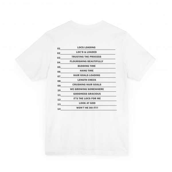 Copy of Stylish "It's the LOCS for Me" T-Shirt with Colorful Leopard Print and Hair Length Levels on Back - Image 12