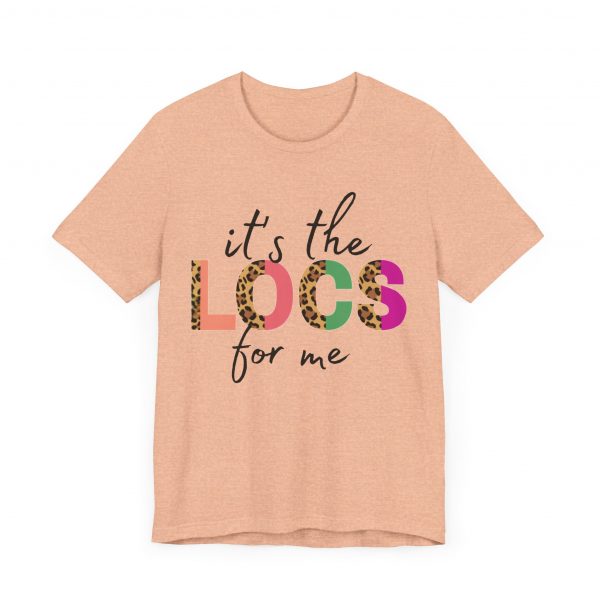 Stylish "It's the LOCS for Me" T-Shirt with Colorful Leopard Print and Hair Length Levels on Back - Image 43