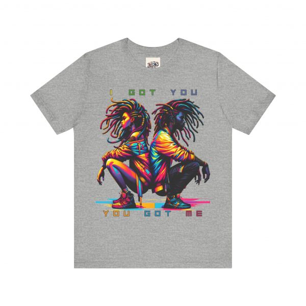 Vibrant Unity Locs T-Shirt – "I Got You, You Got Me" - Image 5