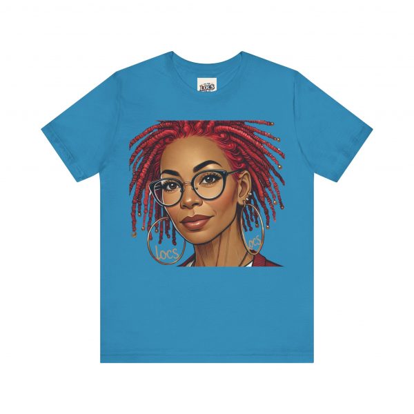 Empowering Woman with Locs White T-Shirt - Black Girl Art Tee, Afrocentric Fashion