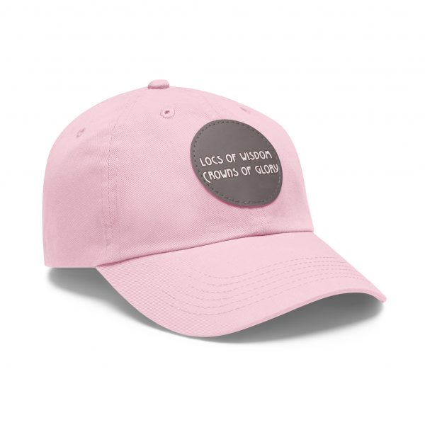 Pink Cap with Round Patch | Locs of Wisdom | Crowns of Glory | Inspirational Design - Image 70