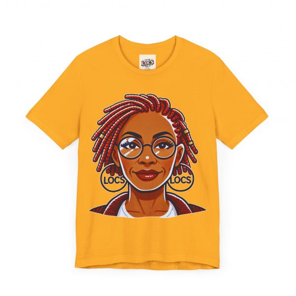 Empowering Woman with Locs White T-Shirt - Black Girl Art Tee, Afrocentric Fashion - Image 23