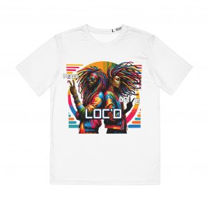 Vibrant Locs Love Graphic Tee - Colorful Peace and Love Dreadlocks T-Shirt, Afrocentric Art Fashion, Unisex White Tee