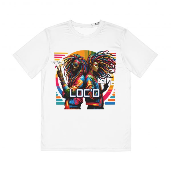 Vibrant Locs Love Graphic Tee - Colorful Peace and Love Dreadlocks T-Shirt, Afrocentric Art Fashion, Unisex White Tee