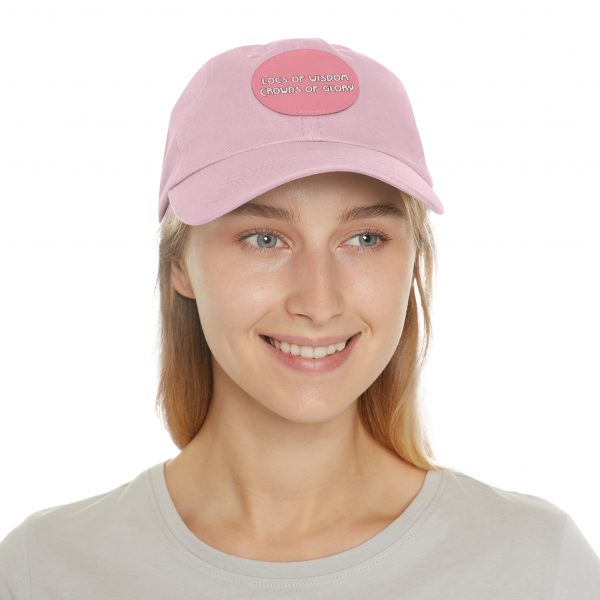 Pink Cap with Round Patch | Locs of Wisdom | Crowns of Glory | Inspirational Design - Image 80