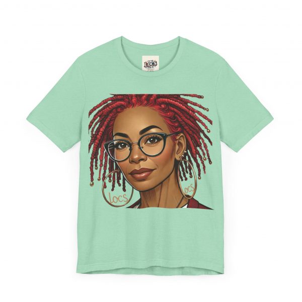 Empowering Woman with Locs White T-Shirt - Black Girl Art Tee, Afrocentric Fashion - Image 27