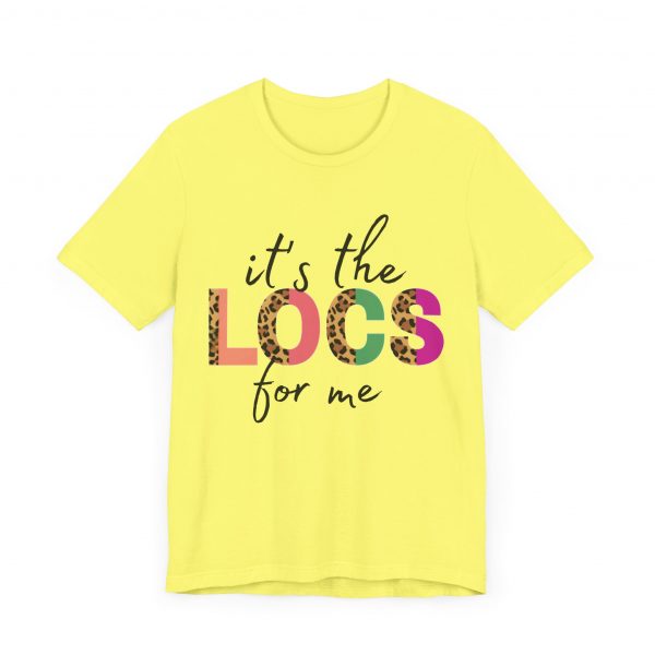 Copy of Stylish "It's the LOCS for Me" T-Shirt with Colorful Leopard Print and Hair Length Levels on Back - Image 3