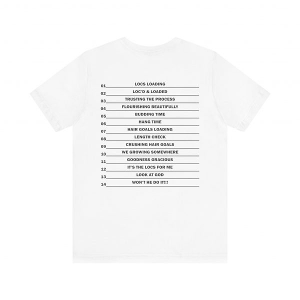 Copy of Stylish "It's the LOCS for Me" T-Shirt with Colorful Leopard Print and Hair Length Levels on Back - Image 10