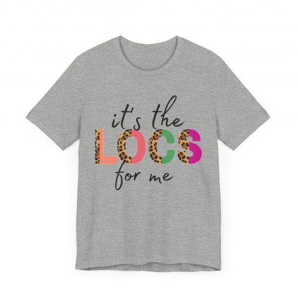 Stylish "It's the LOCS for Me" T-Shirt with Colorful Leopard Print and Hair Length Levels on Back - Image 47