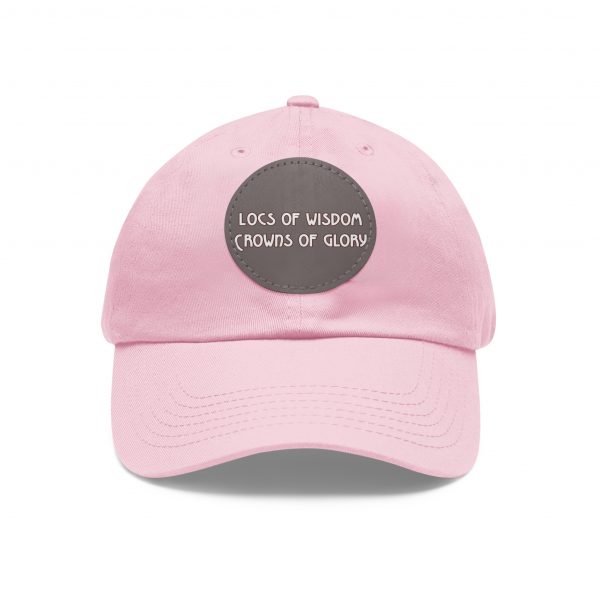 Pink Cap with Round Patch | Locs of Wisdom | Crowns of Glory | Inspirational Design - Image 69