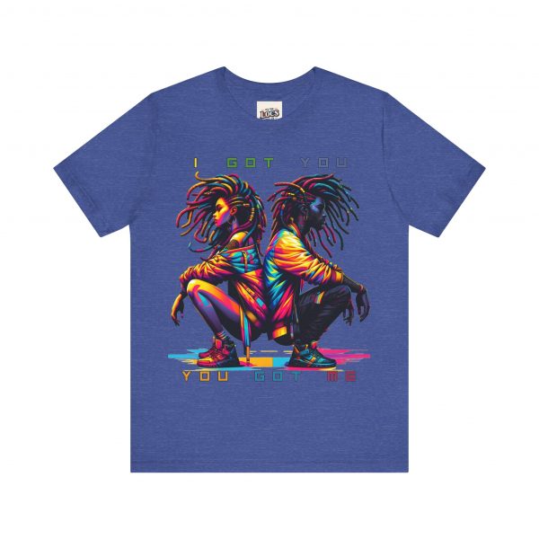 Vibrant Unity Locs T-Shirt – "I Got You, You Got Me" - Image 29