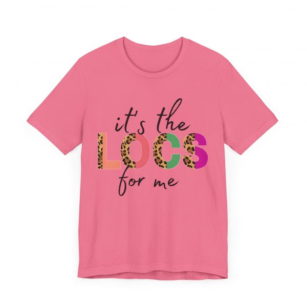 Stylish "It's the LOCS for Me" T-Shirt with Colorful Leopard Print and Hair Length Levels on Back - Image 51