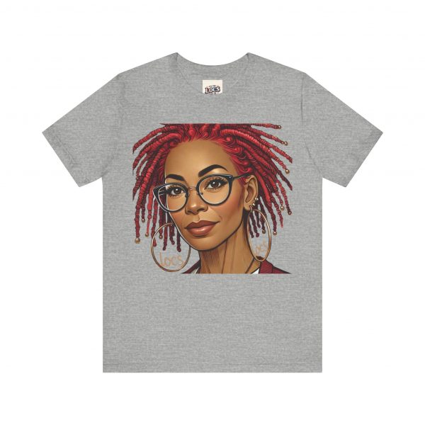 Empowering Woman with Locs White T-Shirt - Black Girl Art Tee, Afrocentric Fashion - Image 9
