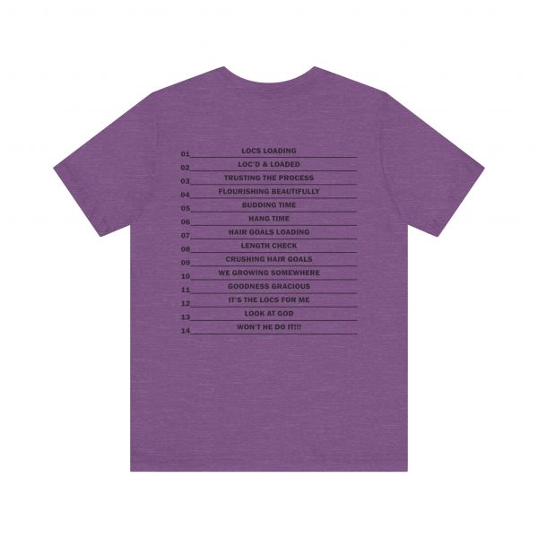 Copy of Stylish "It's the LOCS for Me" T-Shirt with Colorful Leopard Print and Hair Length Levels on Back - Image 38