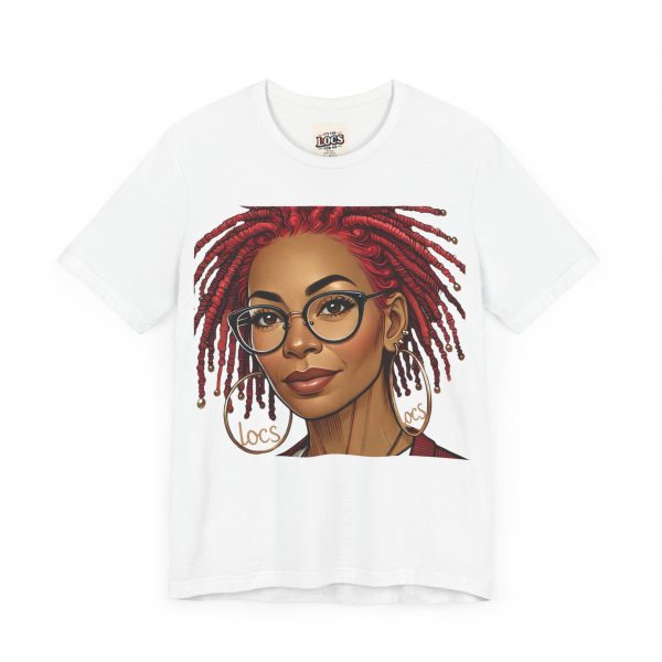 Empowering Woman with Locs White T-Shirt - Black Girl Art Tee, Afrocentric Fashion - Image 59