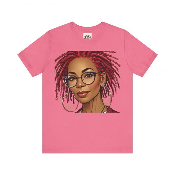 Empowering Woman with Locs White T-Shirt - Black Girl Art Tee, Afrocentric Fashion - Image 69