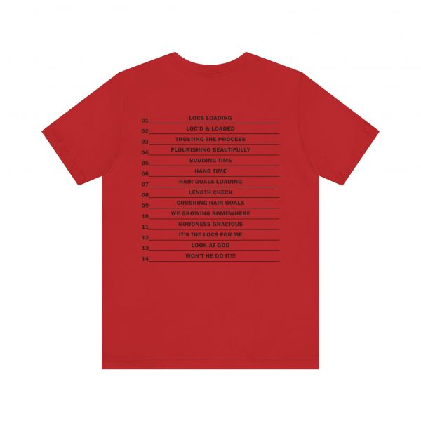 Copy of Stylish "It's the LOCS for Me" T-Shirt with Colorful Leopard Print and Hair Length Levels on Back - Image 26