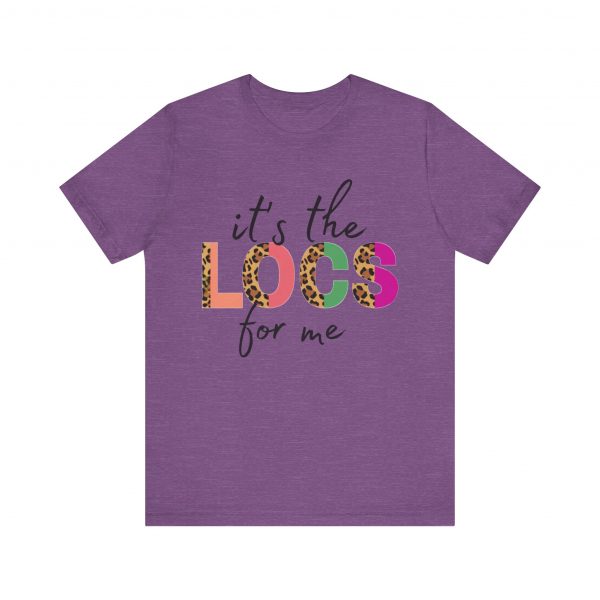 Stylish "It's the LOCS for Me" T-Shirt with Colorful Leopard Print and Hair Length Levels on Back - Image 37