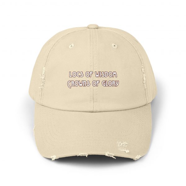 Pink Distressed Cap with Inspirational Embroidery | Locs of Wisdom | Crowns of Glory - Image 5
