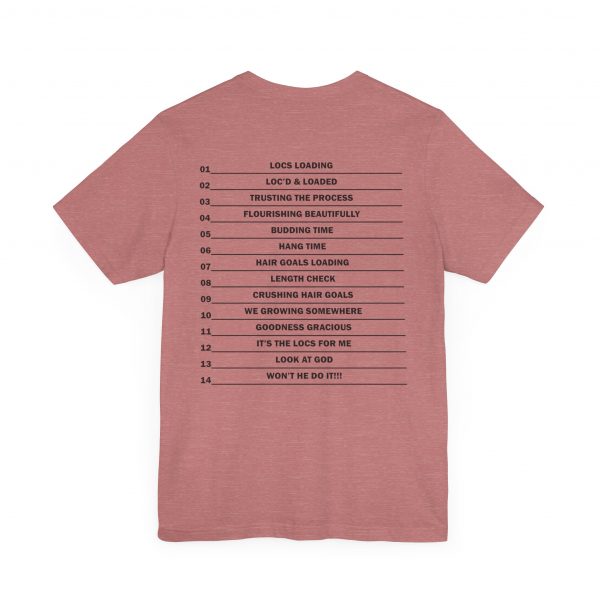 Copy of Stylish "It's the LOCS for Me" T-Shirt with Colorful Leopard Print and Hair Length Levels on Back - Image 16