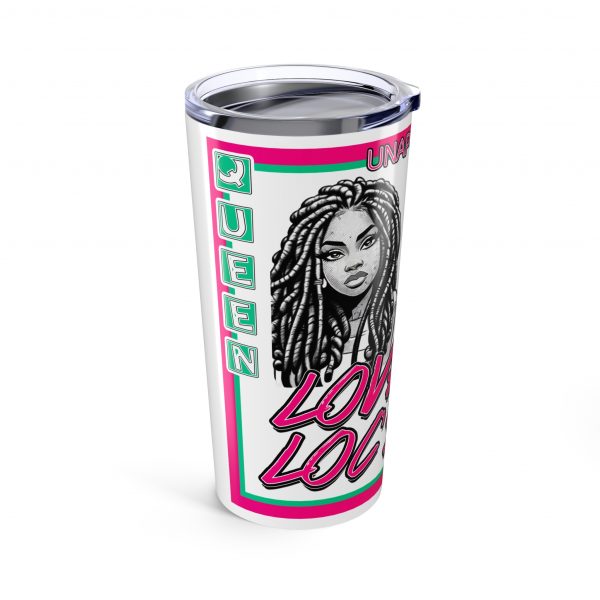Queen of Curls: Afrocentric Insulated Tumbler - Image 3