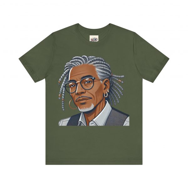 Stylish Elder with Locs T-Shirt - Image 65