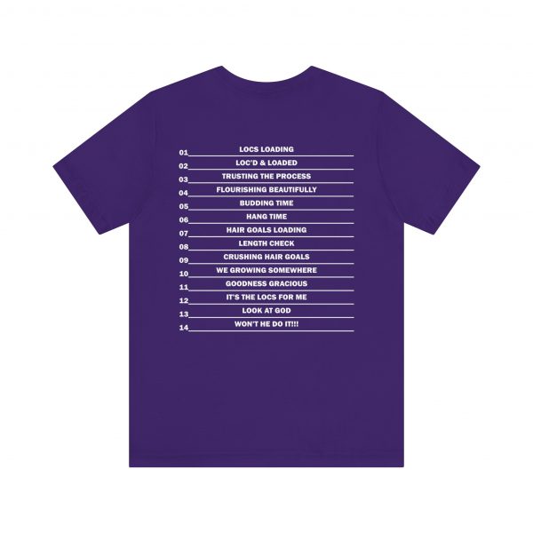 Copy of Stylish "It's the LOCS for Me" T-Shirt with Colorful Leopard Print and Hair Length Levels on Back - Image 6